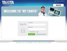 Tablet Screenshot of my.tanita.com